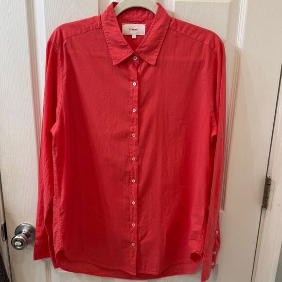 Xirena Sugar Poppy Beau 100% Cotton long sleeve button up made in the USA Shirt - Picture 1 of 13